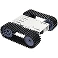 Electric Machinery DIY Tracked Robot Chassis Smart Tank Car Platform Kit, Caterpillar Robotic Crawler Sciences Educational Model for Arduino Raspberry Pi STEAM Silver
