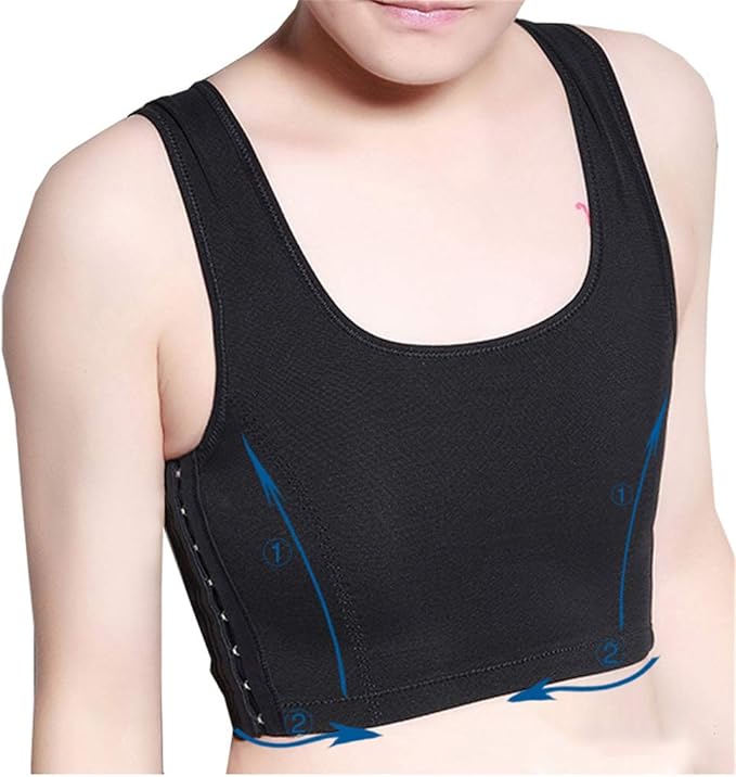 Lesbian Chest Binder Sports Vest Hide Boobs Super Flat Clasp