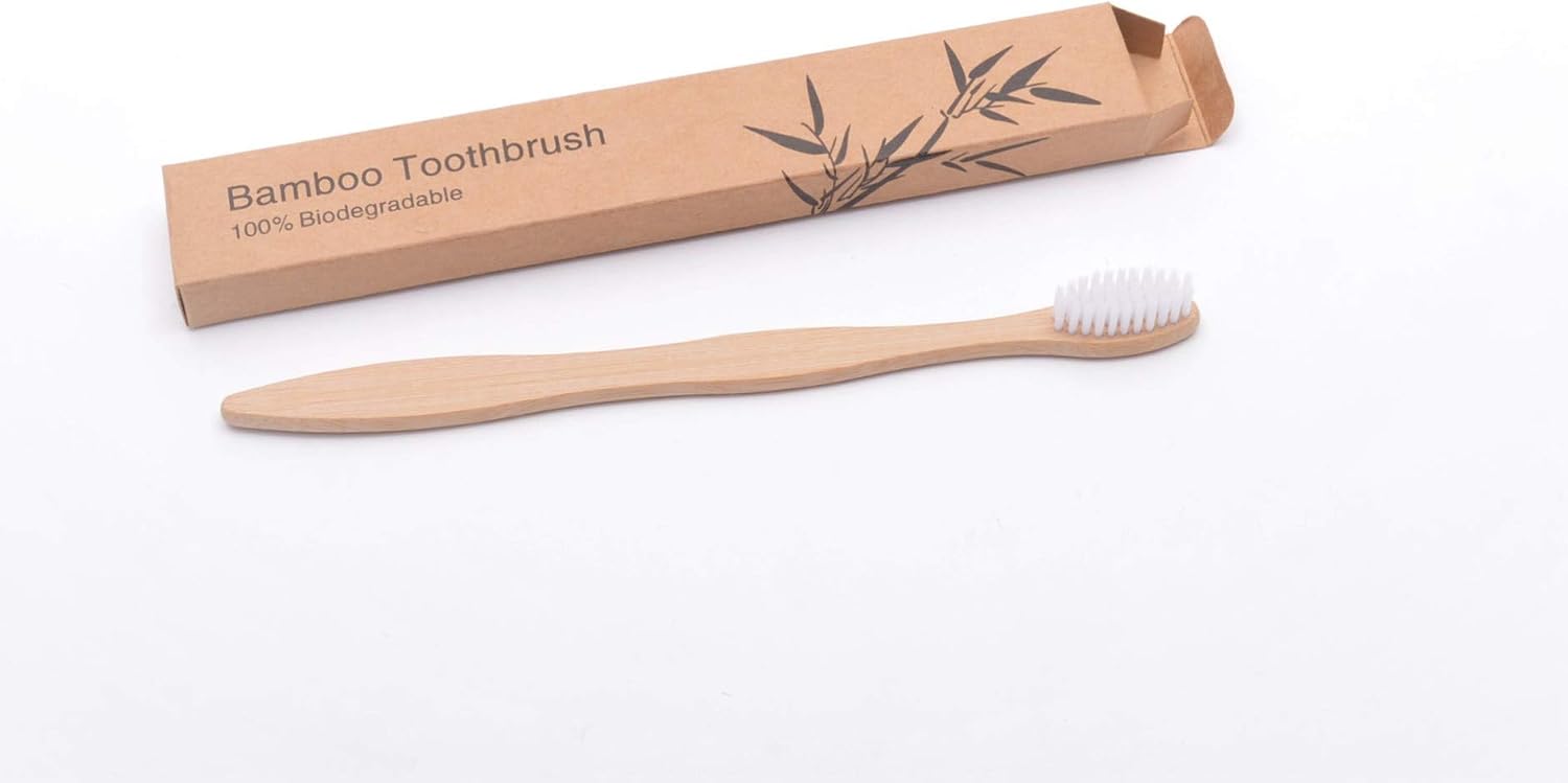 Trimz Bamboo Toothbrush - White bristles - Image 3