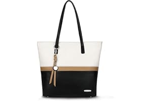 POMELO BEST Soft Faux Leather Tote for Women with Large Zipper Compartment