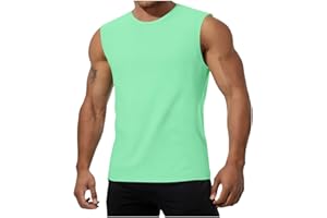 Summer Casual Mens Tank Tops Solid Slim Fit Round Neck Activewear Quick Dry Man Sleeveless Athletic Cloth