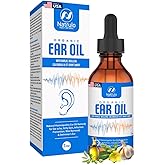 Organic Ear Oil for Ear Infection - Natural Eardrops for Earache Prevention, Swimmer's Ear & Wax Removal - Kids, Adults, Baby