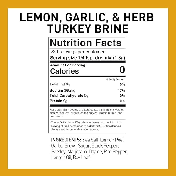 SPICE HUNTER TURKEY BRINE & BAG, LEMON, GARLIC AND HERB, 11 OUNCE