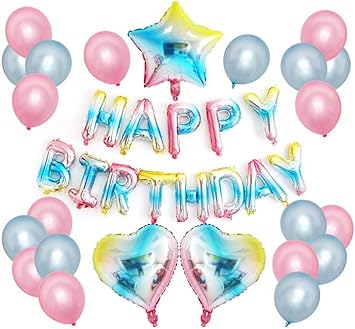 Ballons Coeur De Peche Joyeux Anniversaire Lettre Ballons Decorations De Fete D Anniversaire For Enfants Ballons De Couleur Degrade 5 Ensembles Color Multi Colored Size One Size Amazon Fr Jeux Et Jouets