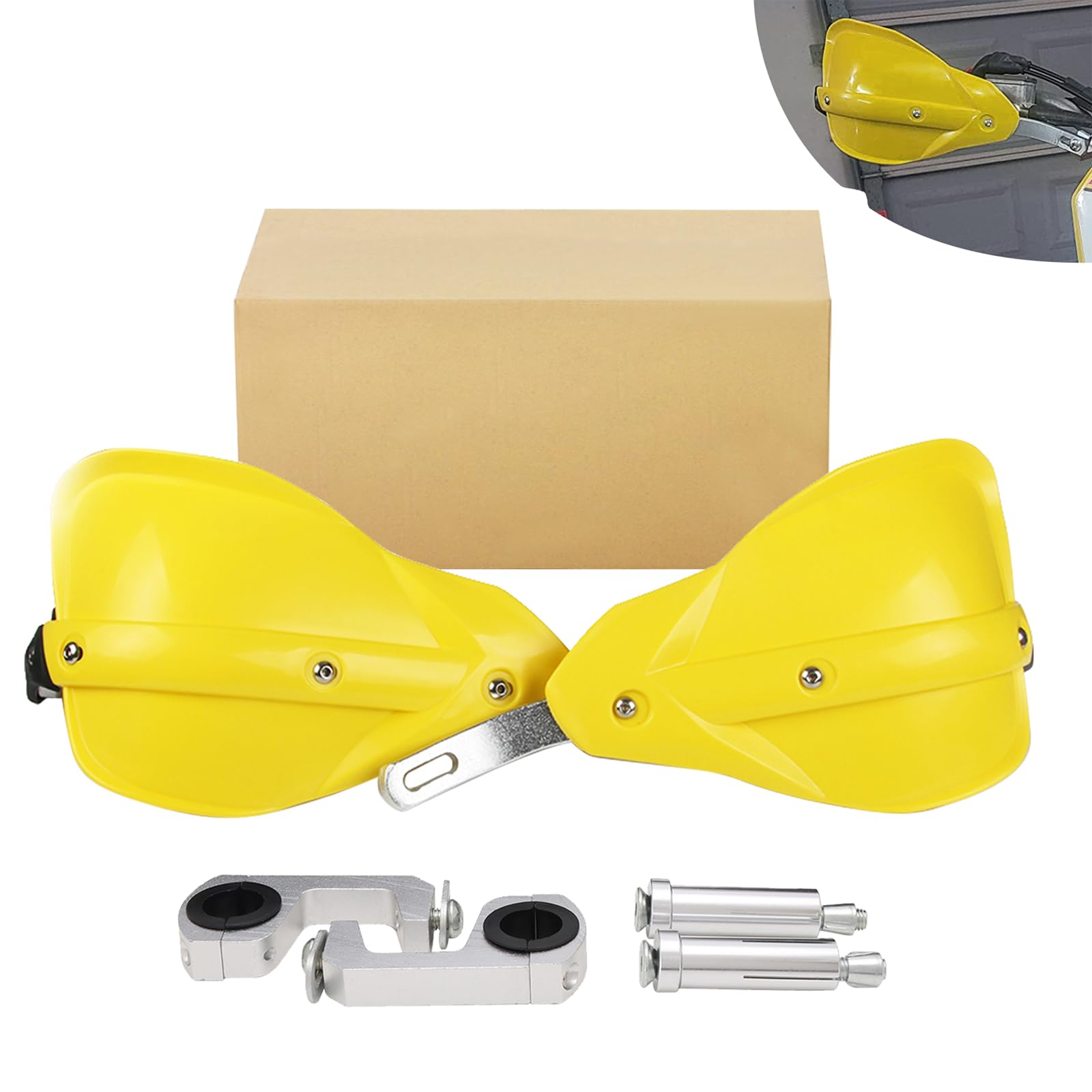 Photo 1 of JFG RACING Dirtbike Handguards,Motorcycle Hand Guards Universal for 7/8" and 1 1/8" Handlebar for Dirt Bike Snowmobile Motocross Off Road ATV Enduro Scooter DR DRZ RM RMZ 125 250 450 650 - Yellow