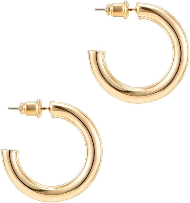 gold hoops with diamond balls