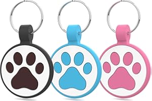 WhoseID QR Code Cat Tag, Modifiable Pet Online, Multiple Emergency Contact, Silicone Cat Tag, Lightweight, Collar Accessories, Personalized Cat Tag Medium to Large Breeds - 1.25", Black & Rose & Blue