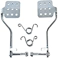 QASKEHKT Brake Throttle Pedals with Return Springs Kit for 196cc 6.5hp Road Rocket Azusa Fun Kart Radio Flyer Carter Go Kart Vintage Go Cart Racing Drift Trike Heavy Duty Parts Silver