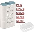 WEJOIN Office Paid Stamps Set, Self Inking Rubber Stamp, PaidCash, Card, Check, Paid in Full with Red Ink, Pre-Inked Stamper for Business, Bookkeeping, Ordering, Accounting, Work