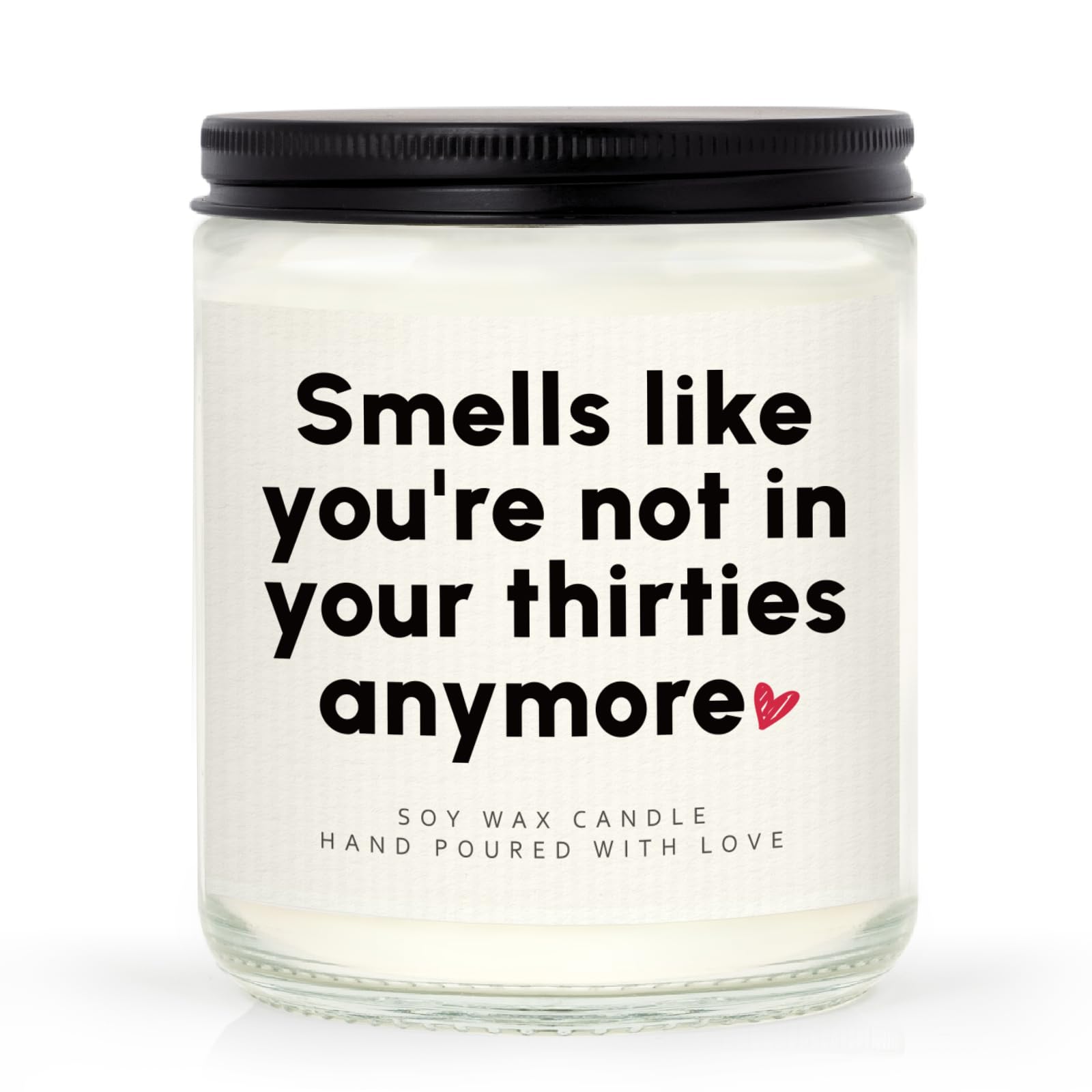 Leebbsin Funny 40th Birthday Gifts for Women Men- Handmade Forty Birthday Candle Soy Wax Lavender- 40th Birthdays Decoration/Gifts for Wife Husband Mum Dad Auntie Sister Family Friend, 7oz — image 1