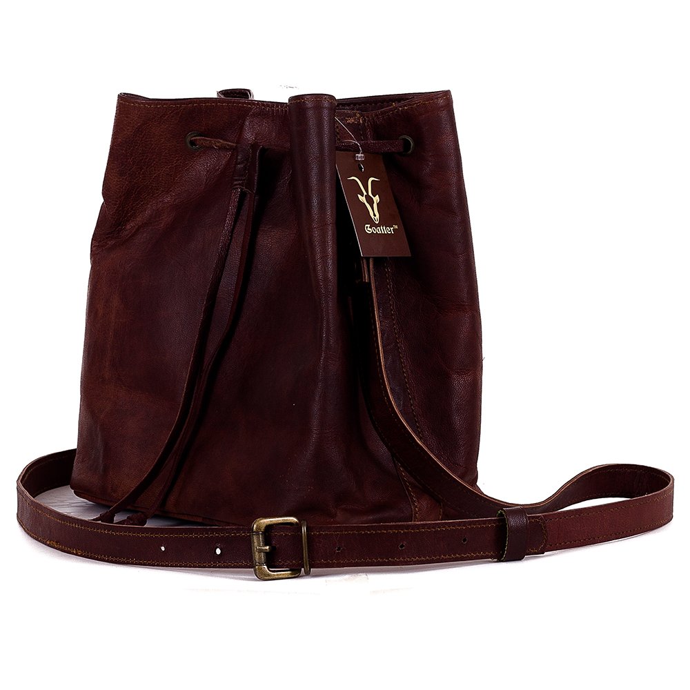 goatter women's leather tote bag(brown, 10)