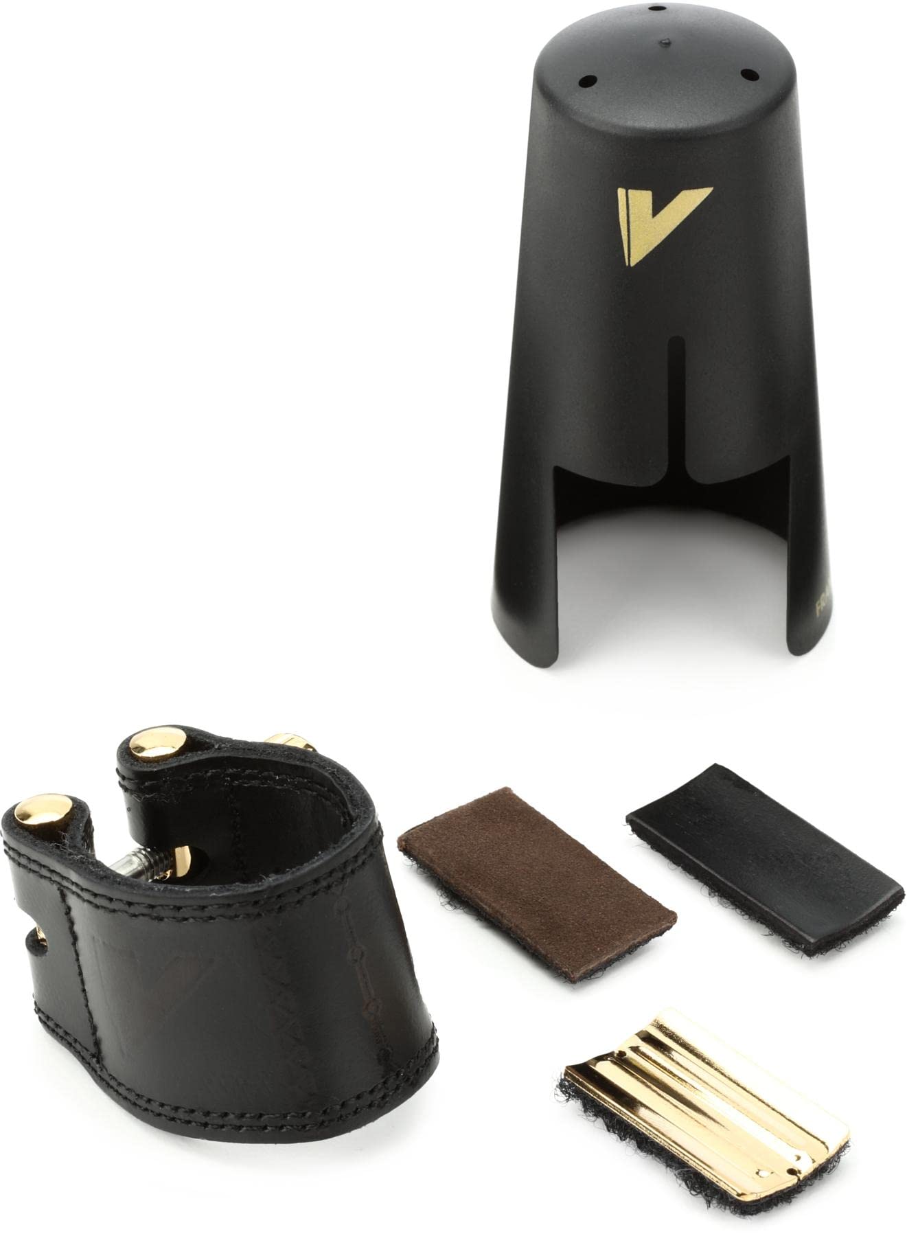 Vandoren Leather Alto Saxophone Ligature with Plastic Cap