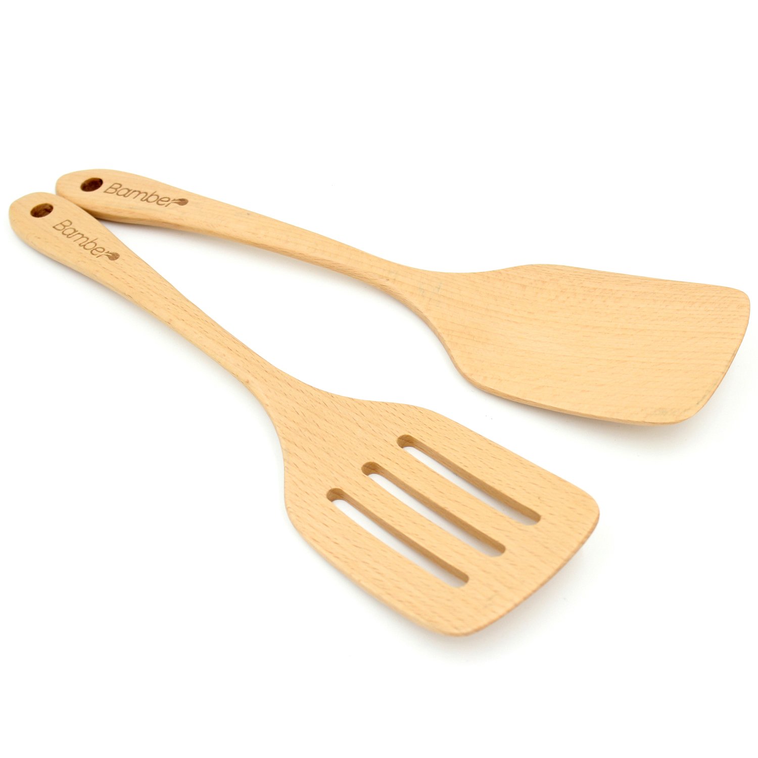Bamber Wooden Spatula Set, Non Stick Wood Turner, Cooking Utensils