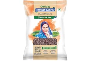 DeHaat Honest Farms Whole Black Mustard Seeds (Kali Rai) | Bold & Aromatic Flavor | Ideal for Indian Cooking, Tempering, Pickling, Curries & Spice Blends | Non-GMO & Pesticide-Free | 3.53 Oz (100g)