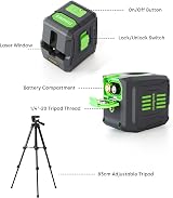 Enventor Green Laser Level with Tripod 25M/82ft Self Leveling 2 Lines view 7