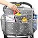 Stroller Organizer Bag with Extra Large Storage.Travel Bag with Shoulder Strap for Carrying Bottles,Diapers,Toys and Snacks.Insulated Cooling System,Cup Holder & Storage Pockets