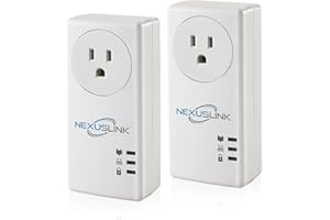 NexusLink G.hn Powerline Ethernet Adapter Kit – 1200 Mbps, Gigabit Port - Stable Ethernet Over Power for Gaming & Streaming, 
