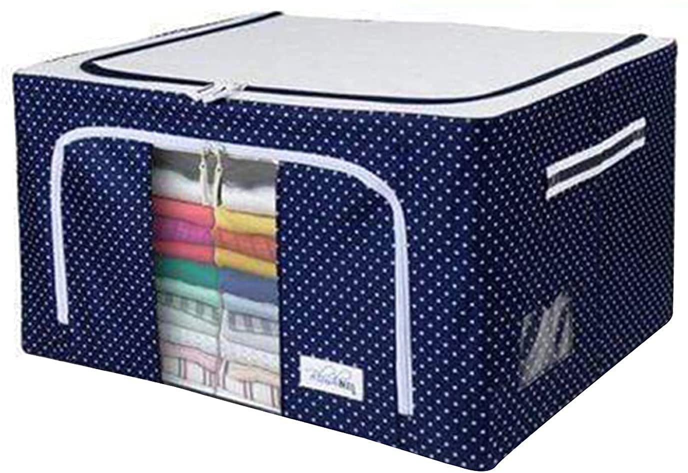 J S Mart Large Capacity Foldable Storage Box with Steel Frame, Extra