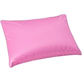 Focustree Microbead Throw Pillow Bedding Neck Pillows with Removable Cover, 16" x 12" Bed and Couch Decorative Pillow for Home Sofa Bedroom Fun Colors Support. Silky, Comfortable (Orchid)