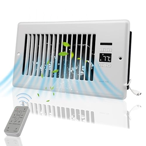 quiet register booster fan with thermostat control