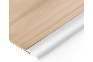 BNELL Carpet & Floor Edging Trim Strip,Self Adhesive-PVC Floor Transition Strip,Thresholds for Doorways with a Height Less Than 3 MM (6.56FT_White)