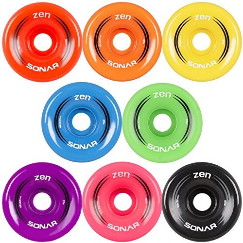 Riedell New Sonar Zen Quad Outdoor Replacement Skate Wheels 8 Pack!