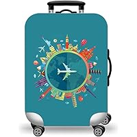 WUJIAONIAO Travel Luggage Cover Spandex Suitcase Protector Washable Baggage Covers (S (for 18-20 inch luggage), Go…