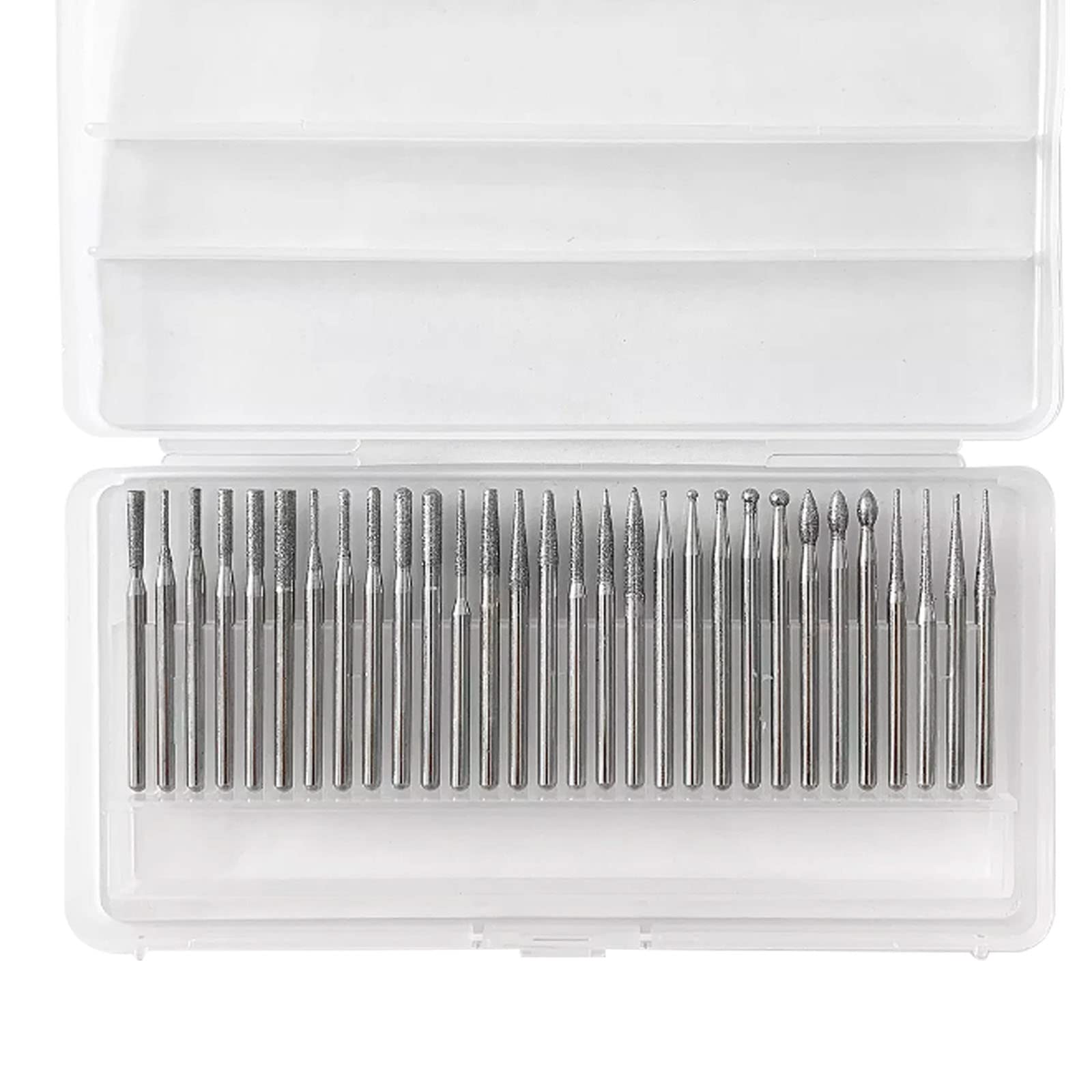 Photo 1 of ??? ?? 30Pcs Diamond Burr Set - 1/8'' Shank Diamond Burs Stone Carving Bits for Dremel Rotary Tools