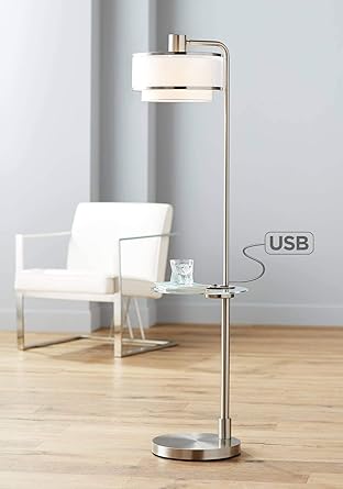 Vogue Floor Lamp With Tray Table And Usb Port
