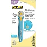 OLFA Rotary Cutter Craft Set - 28mm RTY-1C/TK-4/AQA Combo Pack Quick-Change with Touch Knife, Aqua