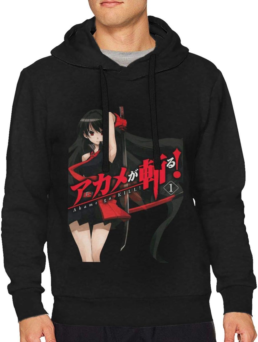 ErnestineDavis Akame Ga Kill Men's Sweatshirts Anime Hoodies Casual Hoodie