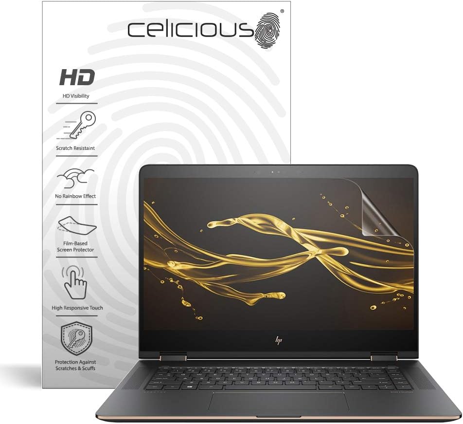 Pack Of 2 Celicious Vivid Invisible Glossy Hd Screen Protector Film Compatible With Hp Spectre X360