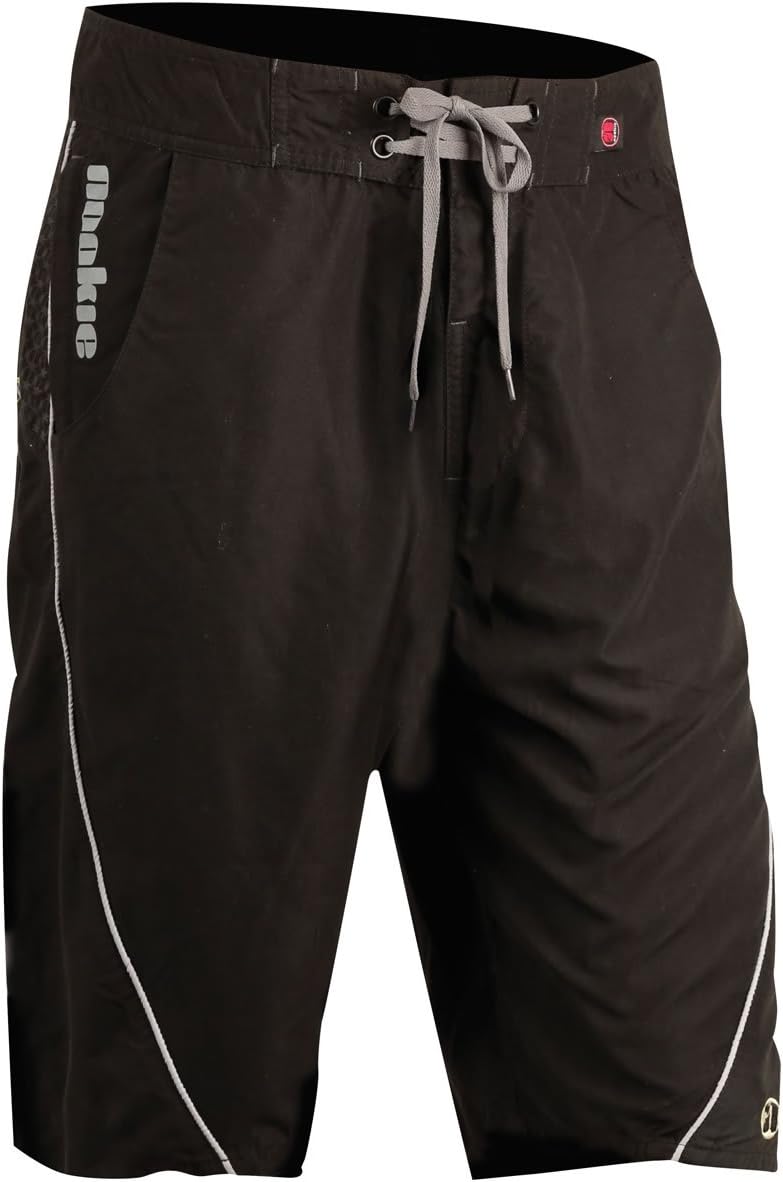 Nookie Boardies Boardshorts Board Sailing Boating Watersports Shorts Black Grey - Soft, tactile and comfortable 100% Polyester