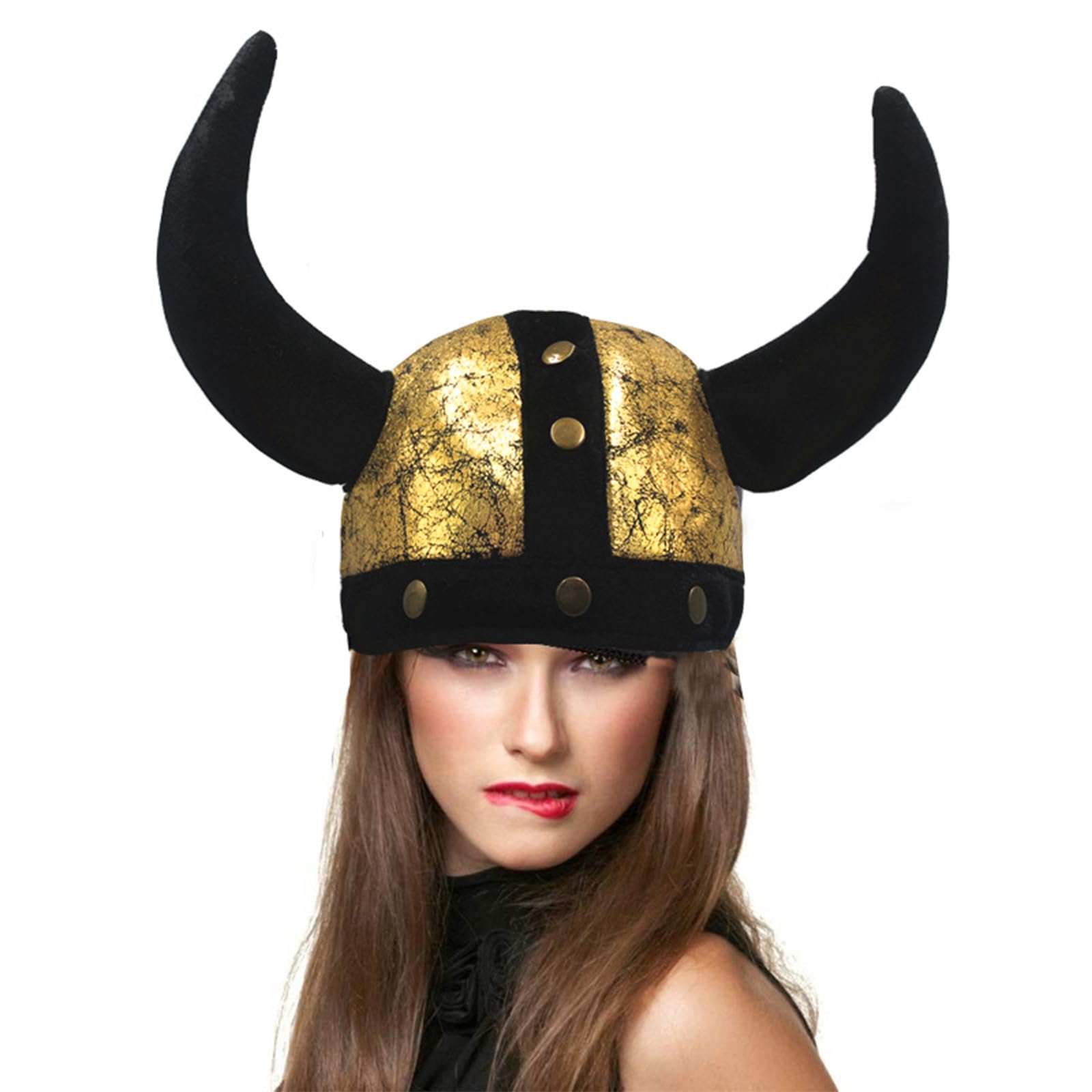 IBLUELOVER Soft Viking Helmet Hat Medieval Fancy Dress Animal Horn Hat Halloween Berserker Soldier Warrior Costume Devil Horns for Battle Play Halloween Cosplay