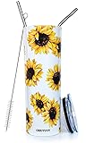 CHIUTUUY 20oz Skinny Tumbler with Lid and
