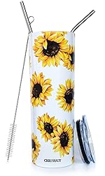 CHIUTUUY 20oz Skinny Tumbler with Lid and