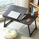 Laptop Desk for Bed, Adjustable Laptop Stand with 5 Different Angles, Portable Lap Tray Table with Cup Holder, Laptop Bed Des
