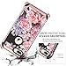 iPhone 8 Plus Case, iPhone 7 Plus Floral Case,DUEDUE Protective 2 in 1 Shockproof Slim Synthetic Leather Girly Hard PC Back TPU Bumper Case for iPhone 8 Plus/7 Plus Art Flower for Women/Girl,Rose Gold