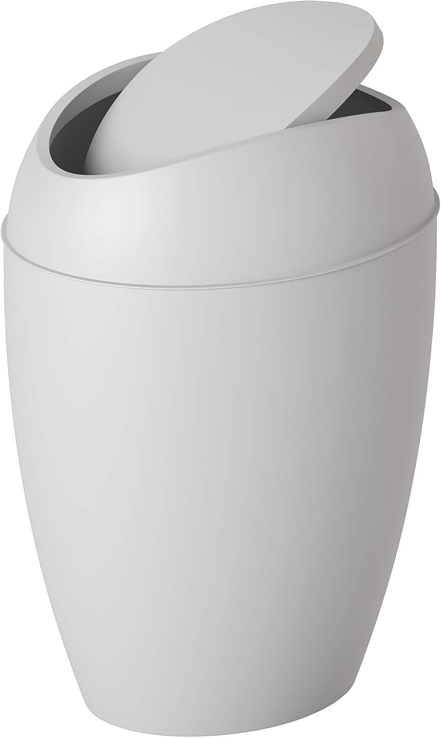 Umbra Twirla, 2.4 Gallon Trash Can with Swing-top Lid, Gray: Home & Kitchen