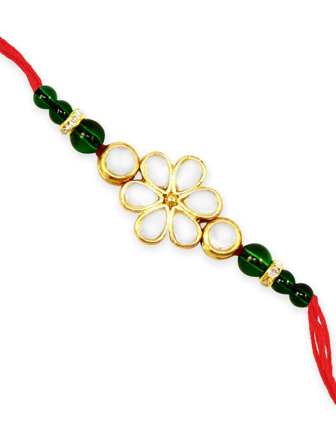 karatcart goldplated kundan rakhi for brother.