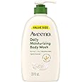Aveeno Daily Moisturizing Body Wash for Dry & Sensitive Skin + Prebiotic Oat, Body Wash Gently Cleanses & Nourishes Dry Skin,