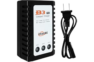 Tosiicop B3 Lipo Battery Charger - 2S 3S RC Balance Chargers AC 7.4-11.1V 10W with XH3P XH4P Plug for RC Car Batteries Drone Boat Airplane Truck Quadcopter Airsoft SCX24 SCX10