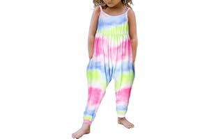 Yousie Toddler Girls Kids Jumpsuit One Piece Floral Dinosaur Playsuit Strap Romper Summer Outfits Clothes