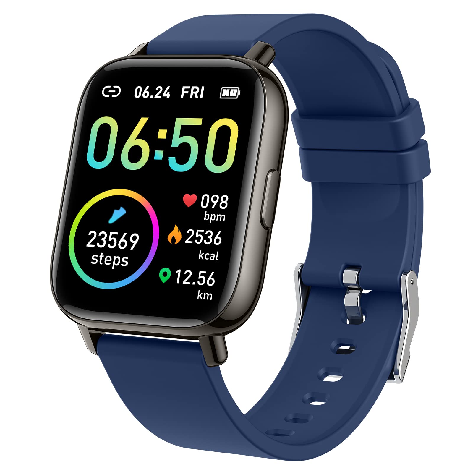 Smart Watch, Fitness Tracker 1.69" Touch Screen Fitness Watch with Heart Rate Sleep Monitor, Step Counter Smart Watch for Men Women Activity Trackers IP68 Waterproof Smartwatch Sports for iOS Android — image 1