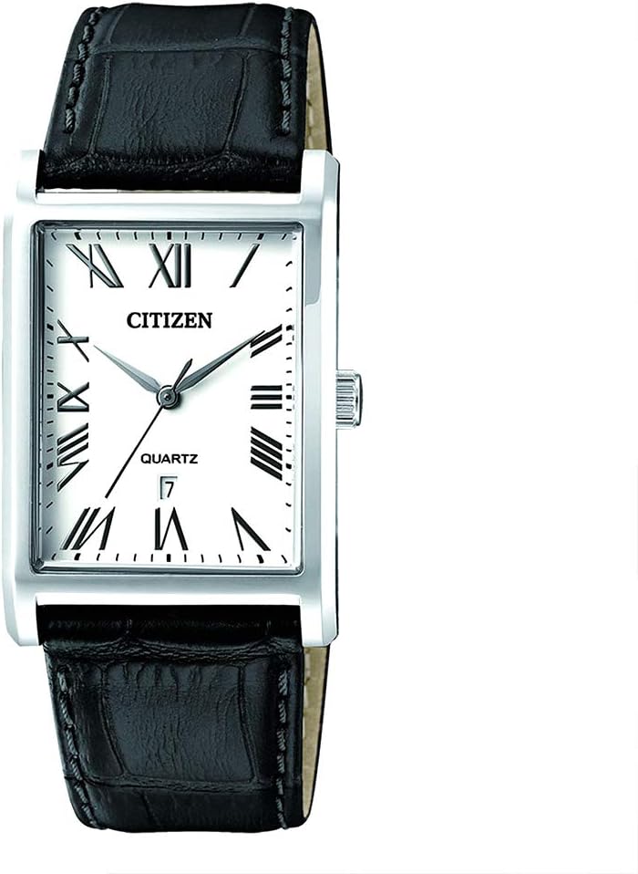 Citizen BH300009A Reloj analógico rectangular con correa de piel y