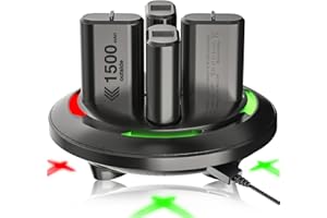 Noiposi Rechargeable Battery Pack for Xbox One Controller,4pcs 1500mAh Xbox One Rechargeable Battery Pack,Controller Battery Pack with Charger for Xbox One S/X/Xbox Series S/X Controller