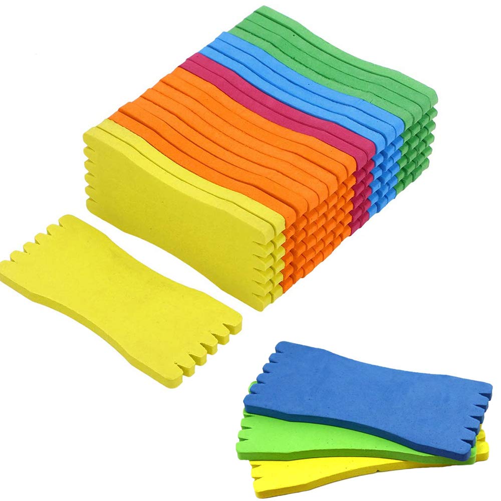 LWZko 30 Pieces Fishing Winding Line Board, Foam Winding Boards, Foam Plate Fishing Accessories, 6 x 13 cm Foam Fishing Winding Line Board for Holding Fishing Leader Line, Snelled Hooks or Rigs