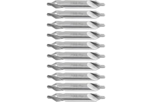 Accusize Industrial Tools 10 Pcs No.4 5/16'' by 1/8'' by 2-1/8'' HSS Center Drill Bits, 60 Deg, 0530-0400x10