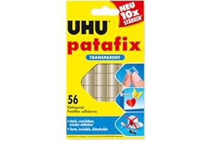 Uhu Patafix 48815 Double-Sided Adhesive Pads Transparent [Pack of 56]