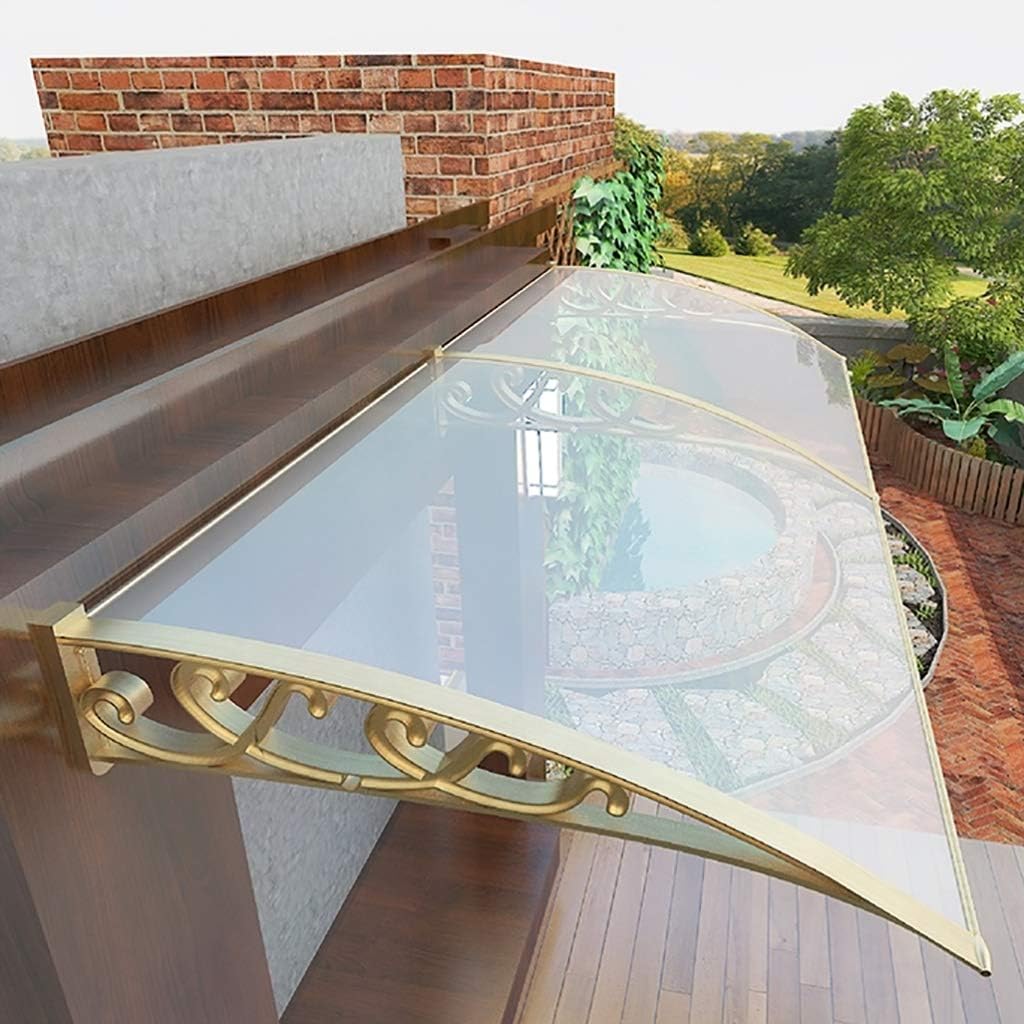 Lw Canopies Door Canopy Awning ， Door Canopy PC Polycarbonate Awning Rain Shelter Door Canopy Awning Window Rain Shelter Cover For Front Door Porch (Size : 60×200cm)